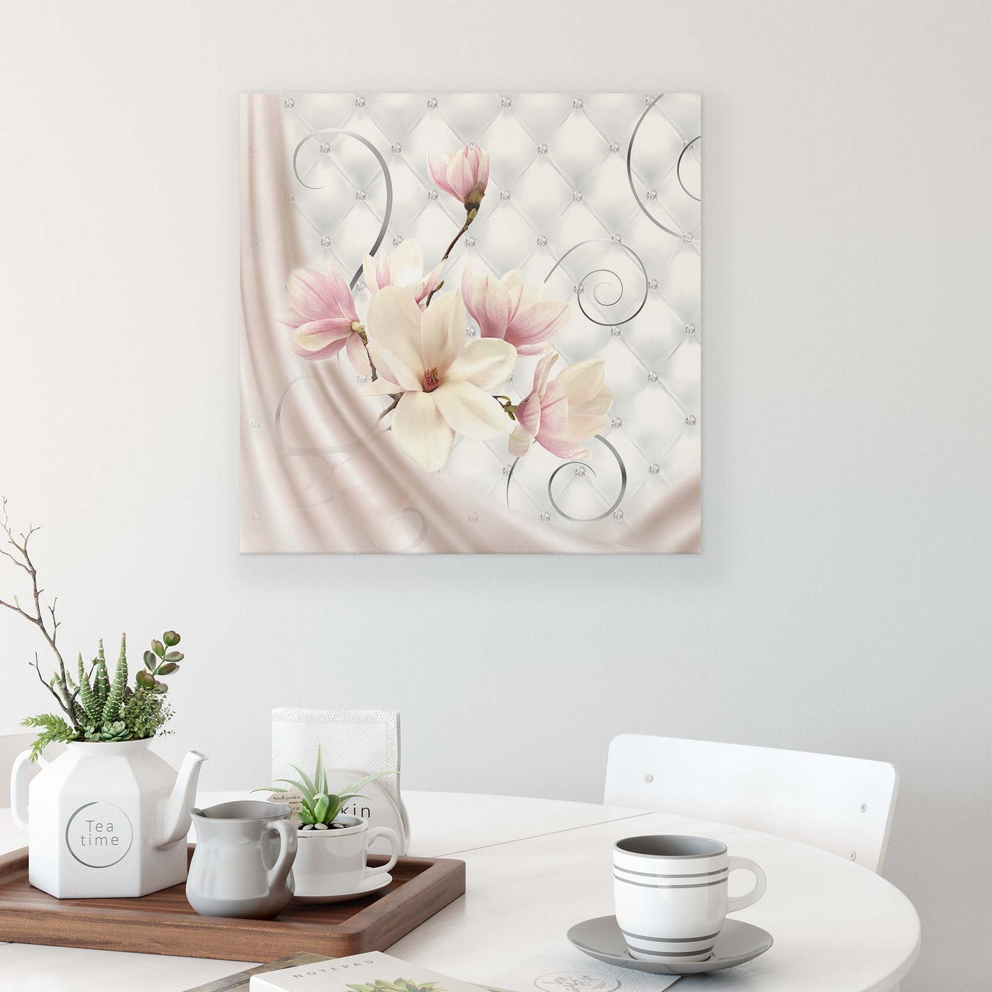 Modern Flowers, Nature, & Swirls Canvas Photo Print