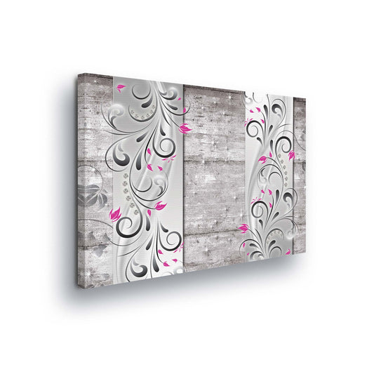 Modern Flowers, Nature, & Swirls Canvas Photo Print