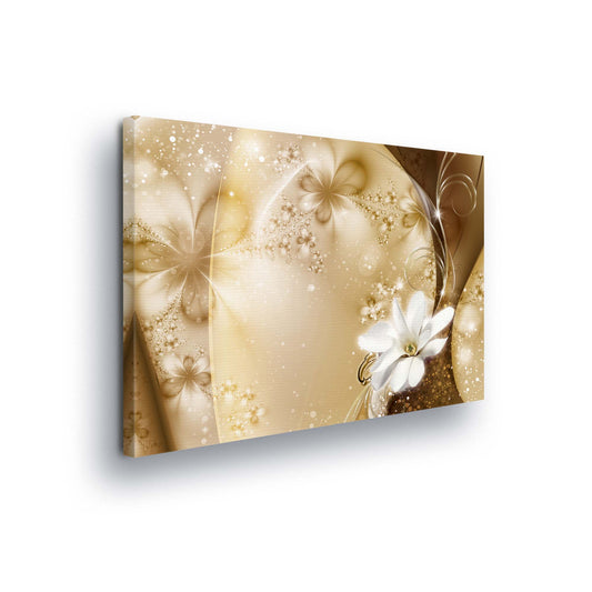 Modern Flowers, Nature, & Swirls Canvas Photo Print - USTAD HOME