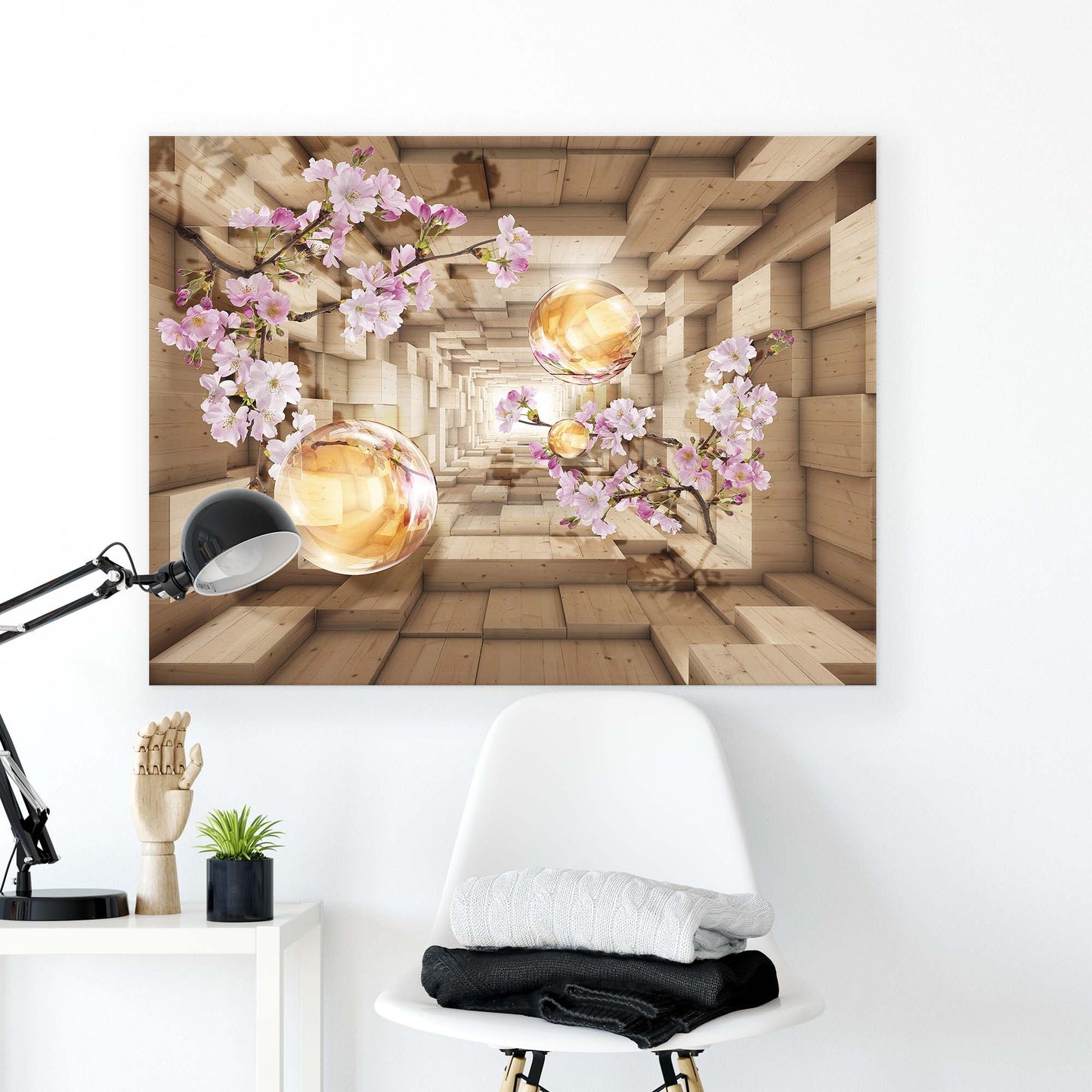 Modern Flowers, Nature, & Swirls Canvas Photo Print - USTAD HOME