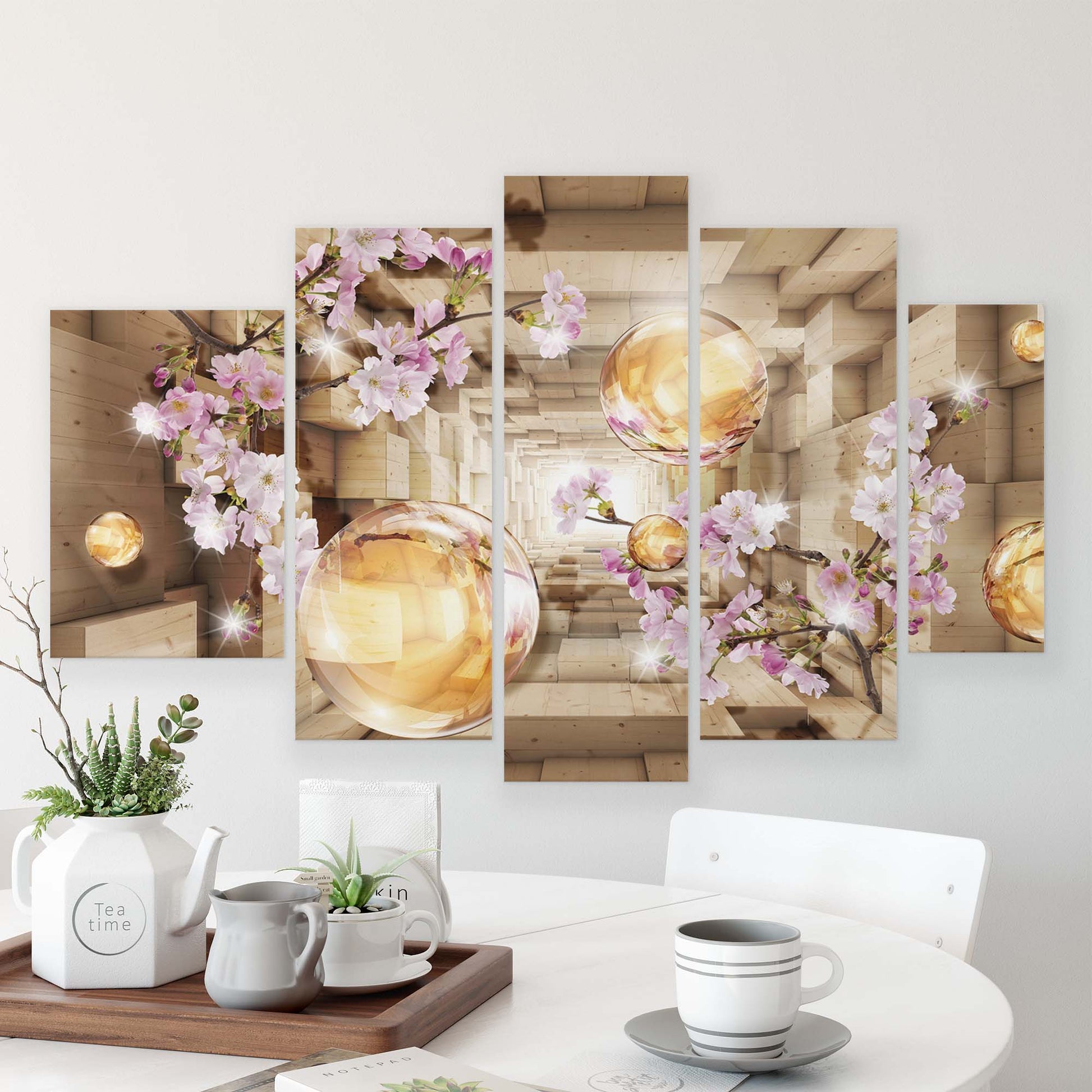 Modern Flowers, Nature, & Swirls Canvas Photo Print - USTAD HOME