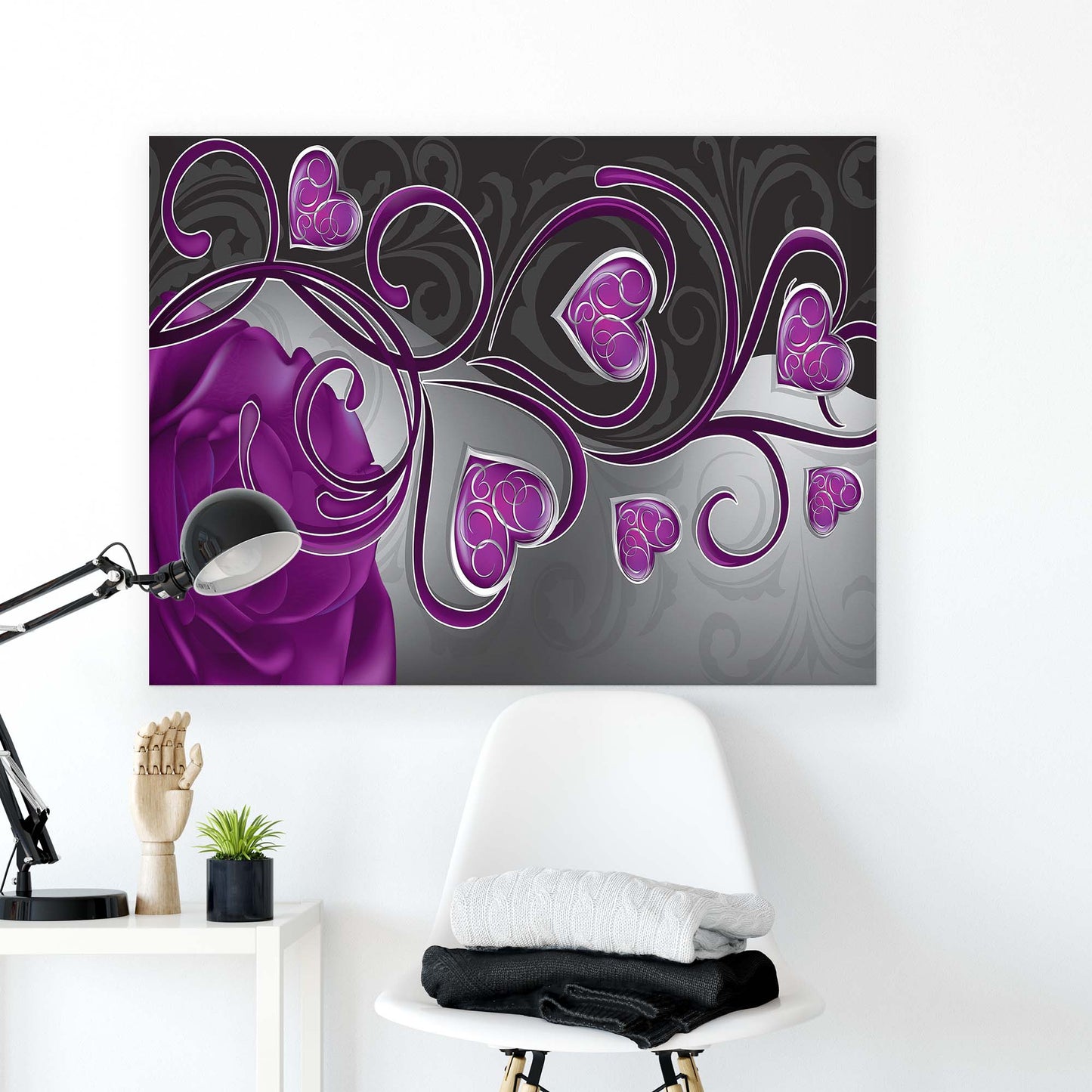 Modern Flowers, Nature, & Swirls Canvas Photo Print - USTAD HOME