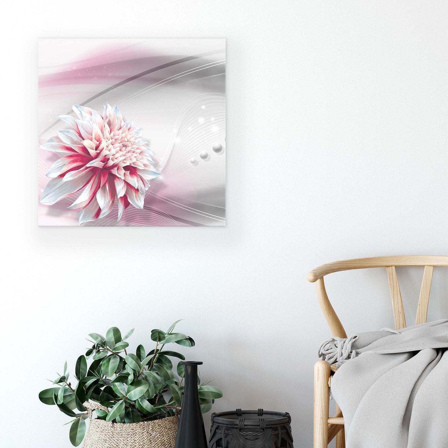 Modern Flowers, Nature, & Swirls Canvas Photo Print - USTAD HOME