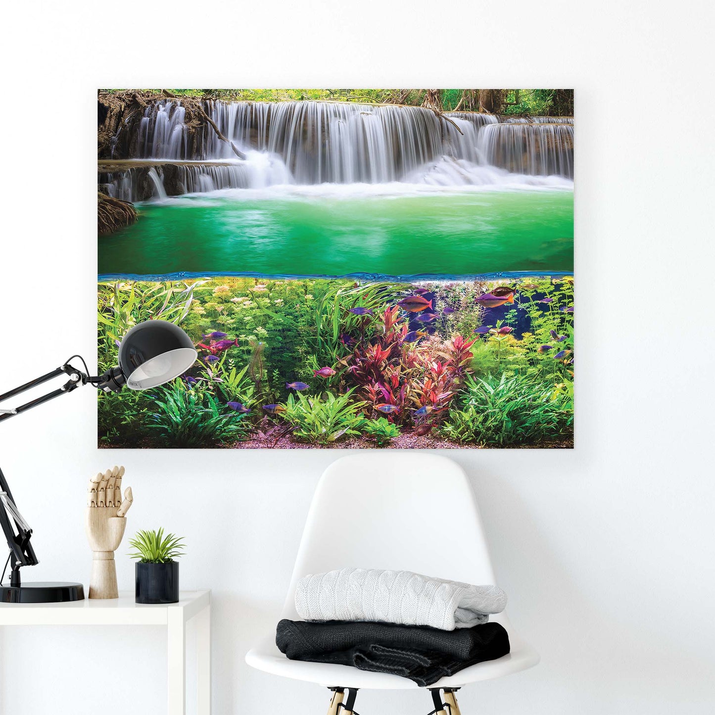 Lakes & Waterfalls Canvas Photo Print - USTAD HOME