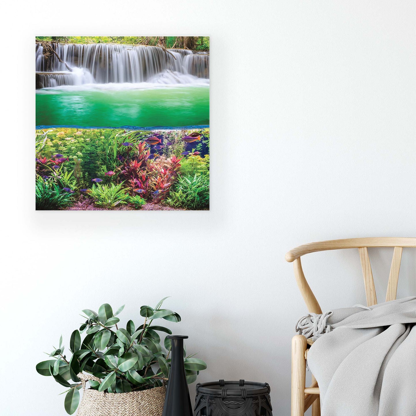 Lakes & Waterfalls Canvas Photo Print - USTAD HOME