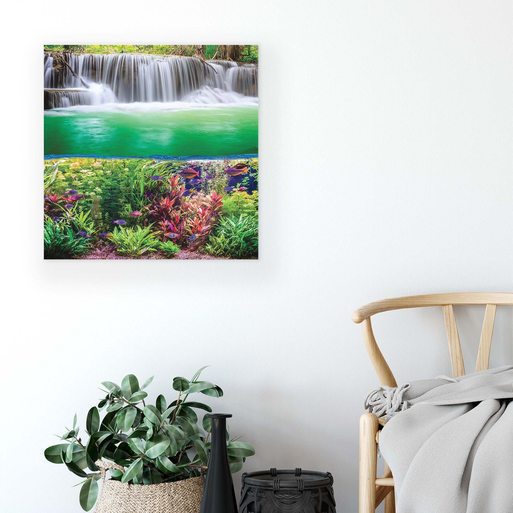 Lakes & Waterfalls Canvas Photo Print - USTAD HOME