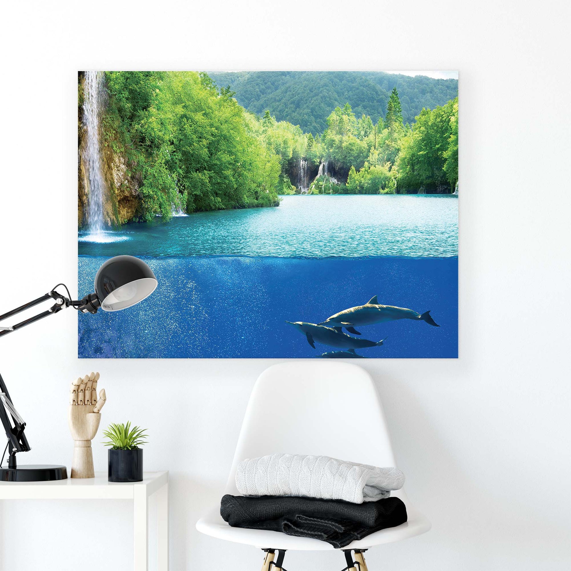 Lakes & Waterfalls Canvas Photo Print - USTAD HOME