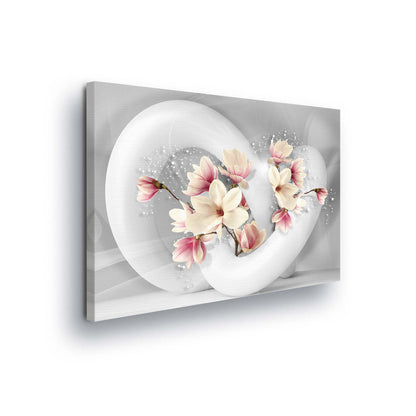 Modern Flowers, Nature, & Swirls Canvas Photo Print