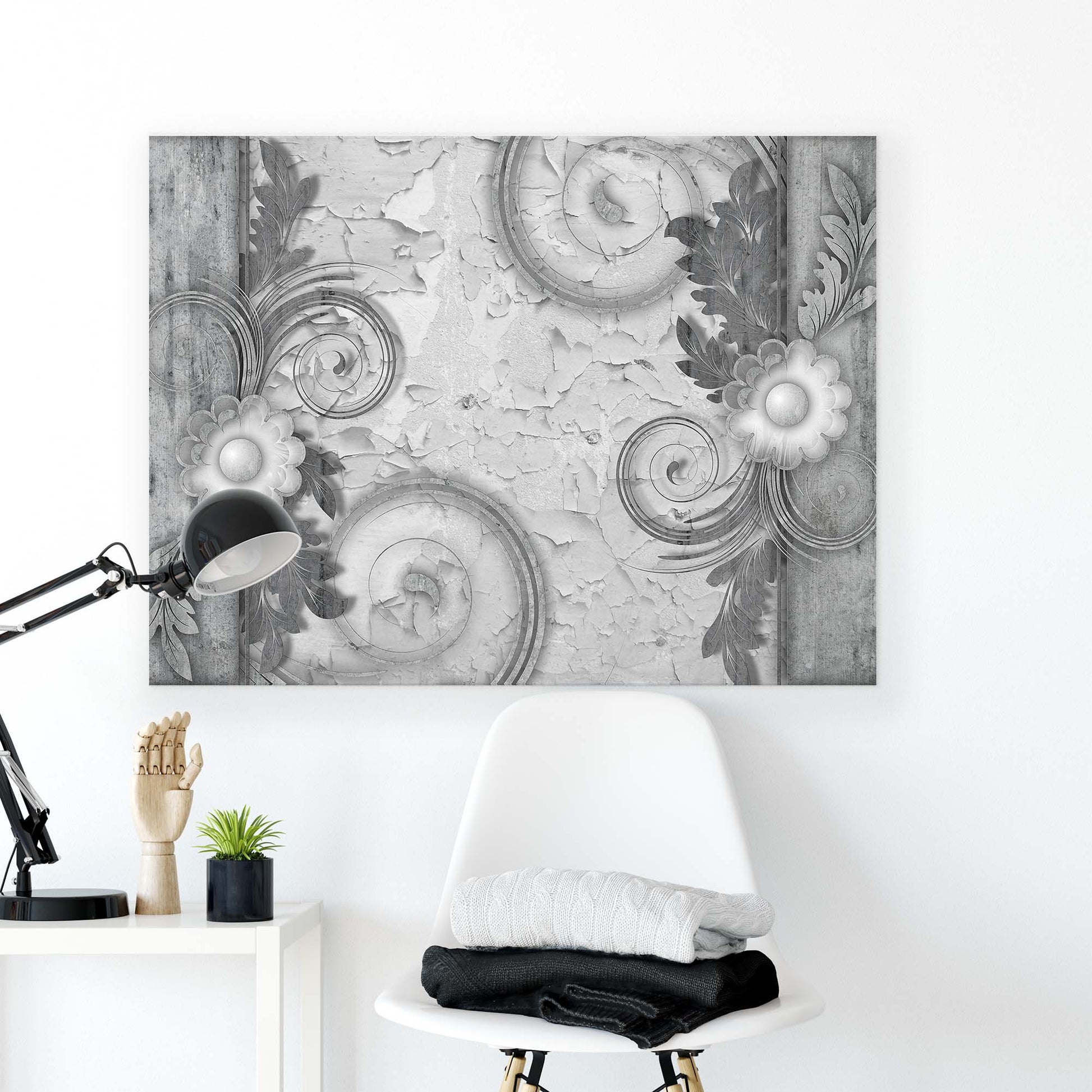 Modern Flowers, Nature, & Swirls Canvas Photo Print - USTAD HOME