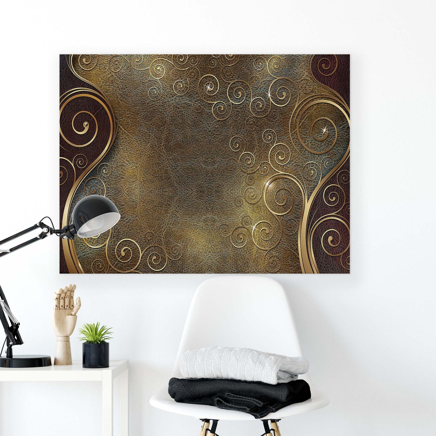 Modern Flowers, Nature, & Swirls Canvas Photo Print - USTAD HOME