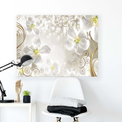 Modern Flowers, Nature, & Swirls Canvas Photo Print