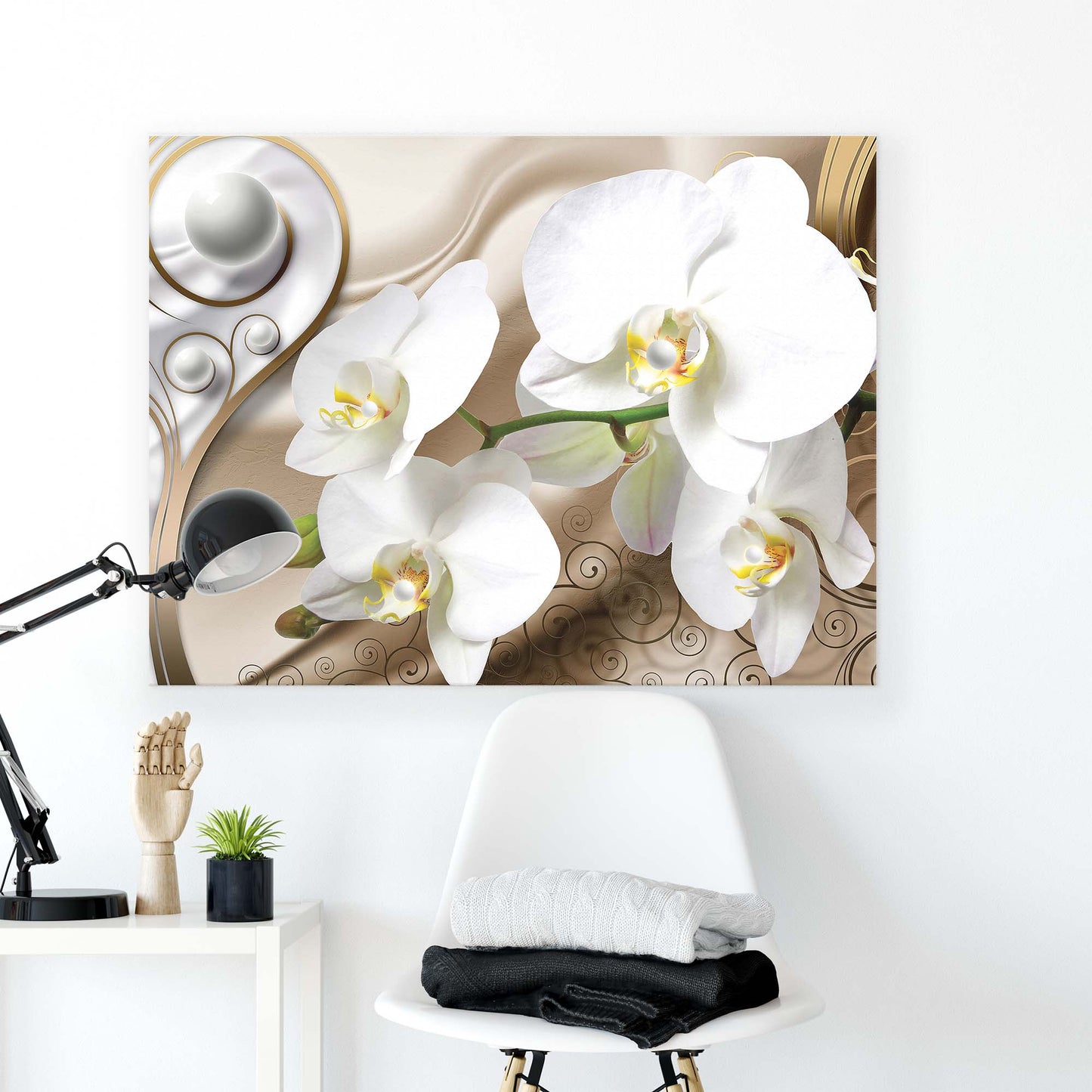 Modern Flowers, Nature, & Swirls Canvas Photo Print - USTAD HOME