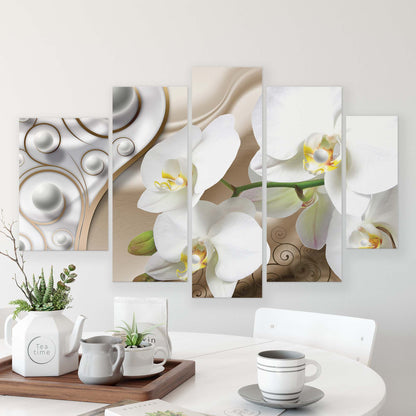 Modern Flowers, Nature, & Swirls Canvas Photo Print - USTAD HOME