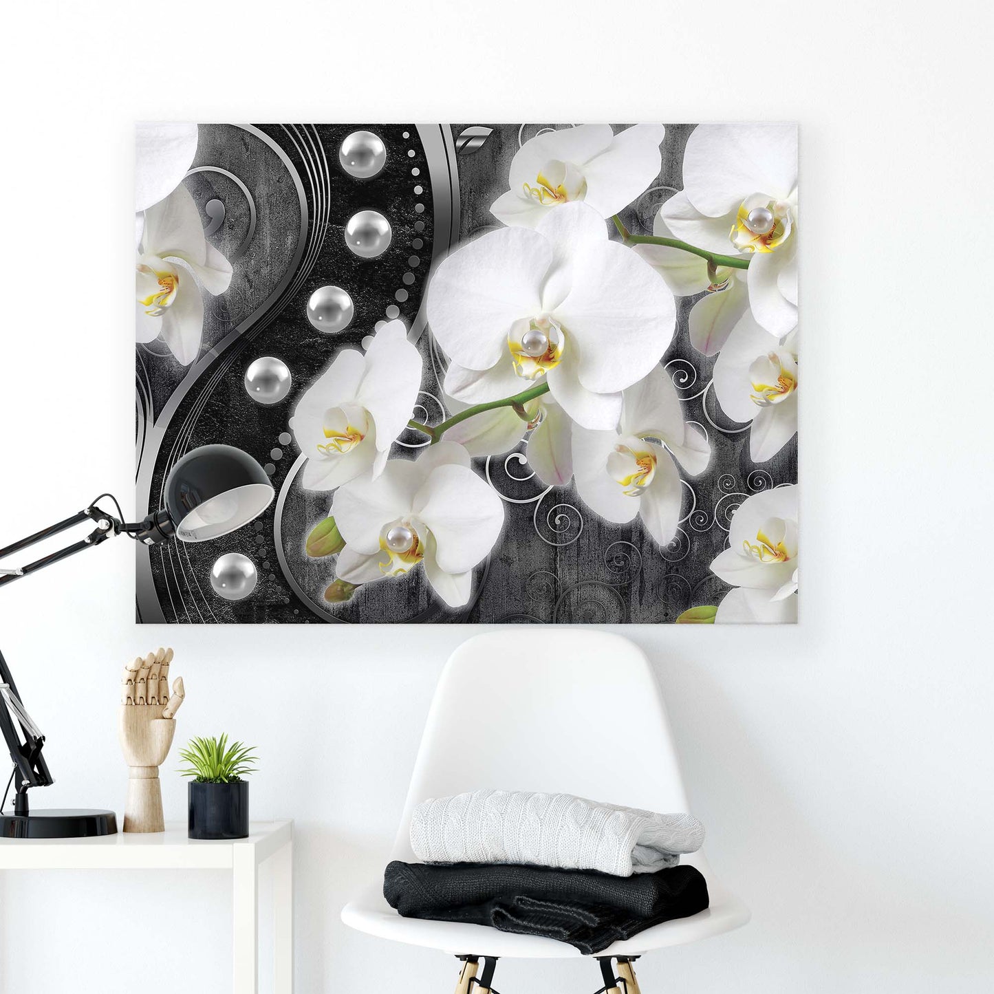 Modern Flowers, Nature, & Swirls Canvas Photo Print - USTAD HOME