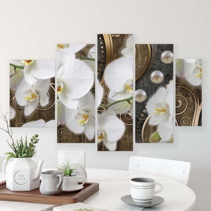 Modern Flowers, Nature, & Swirls Canvas Photo Print - USTAD HOME