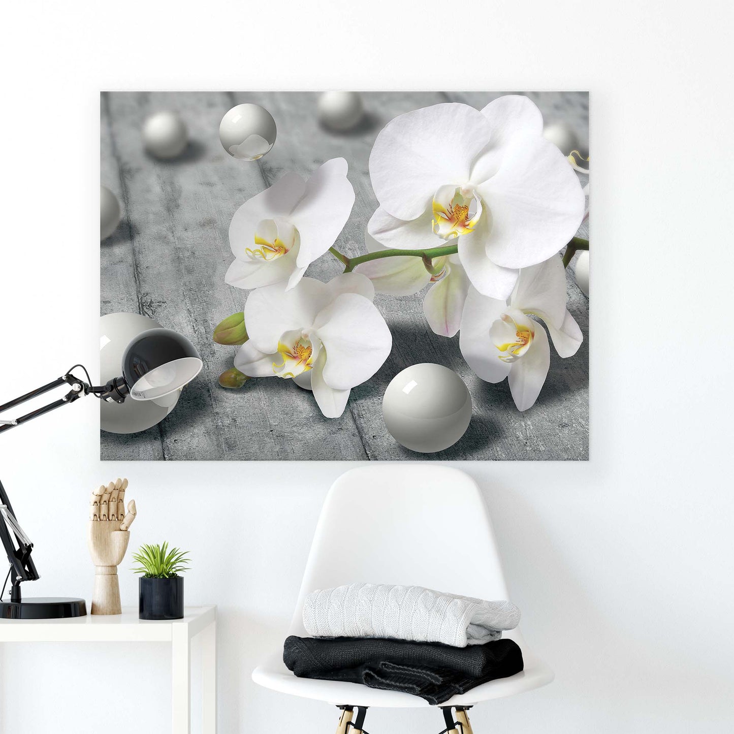 Modern Flowers, Nature, & Swirls Canvas Photo Print - USTAD HOME