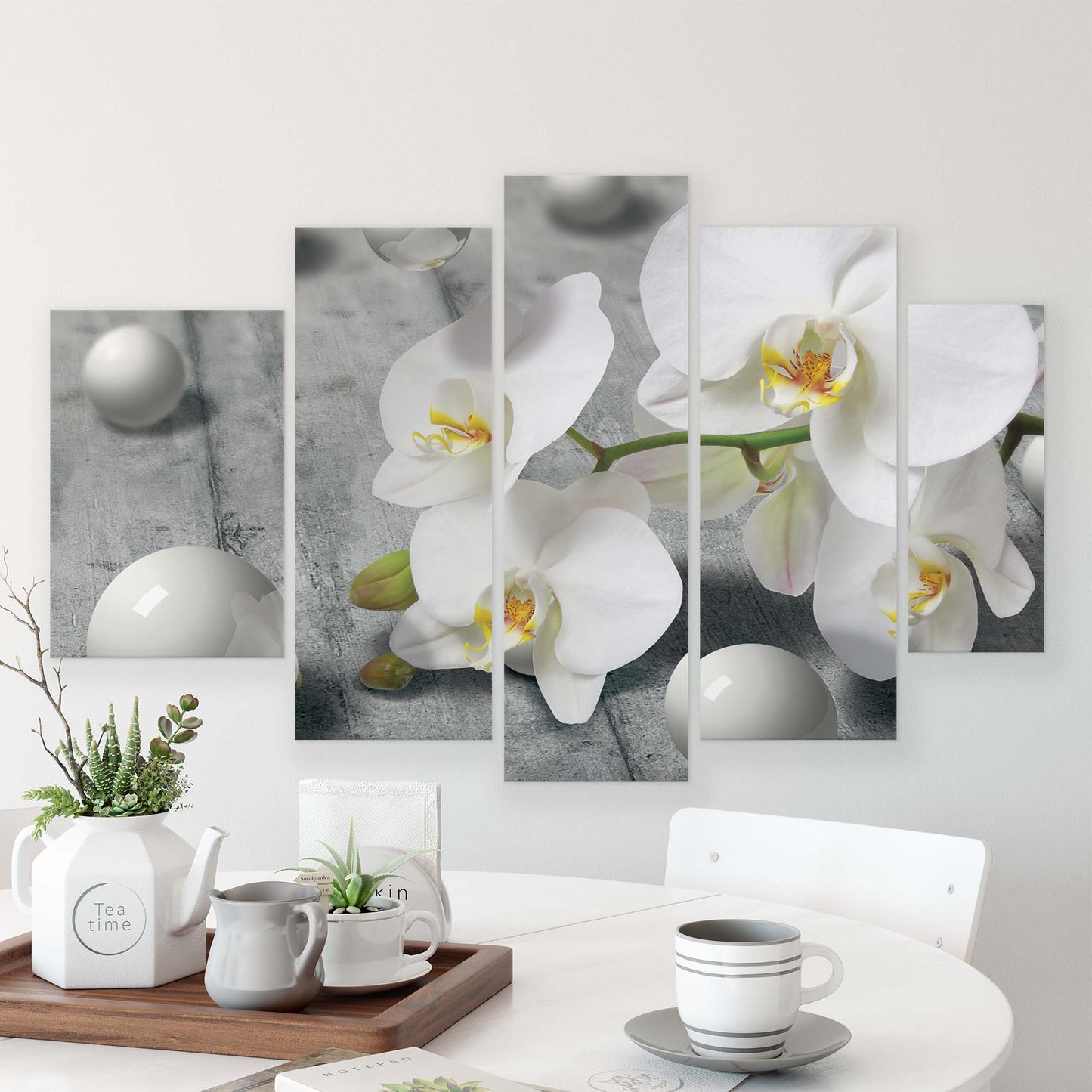 Modern Flowers, Nature, & Swirls Canvas Photo Print - USTAD HOME