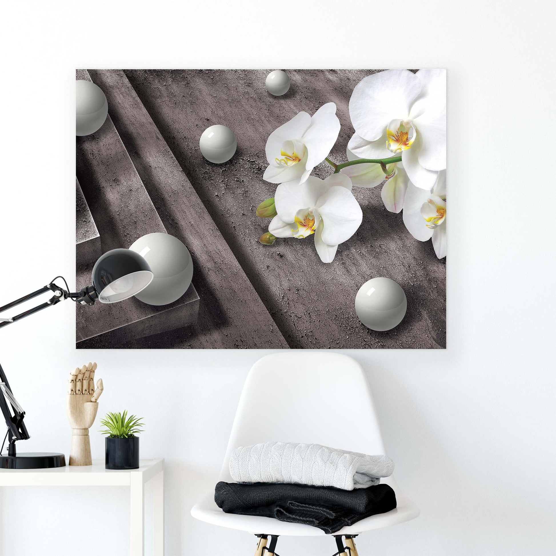 Modern Flowers, Nature, & Swirls Canvas Photo Print - USTAD HOME