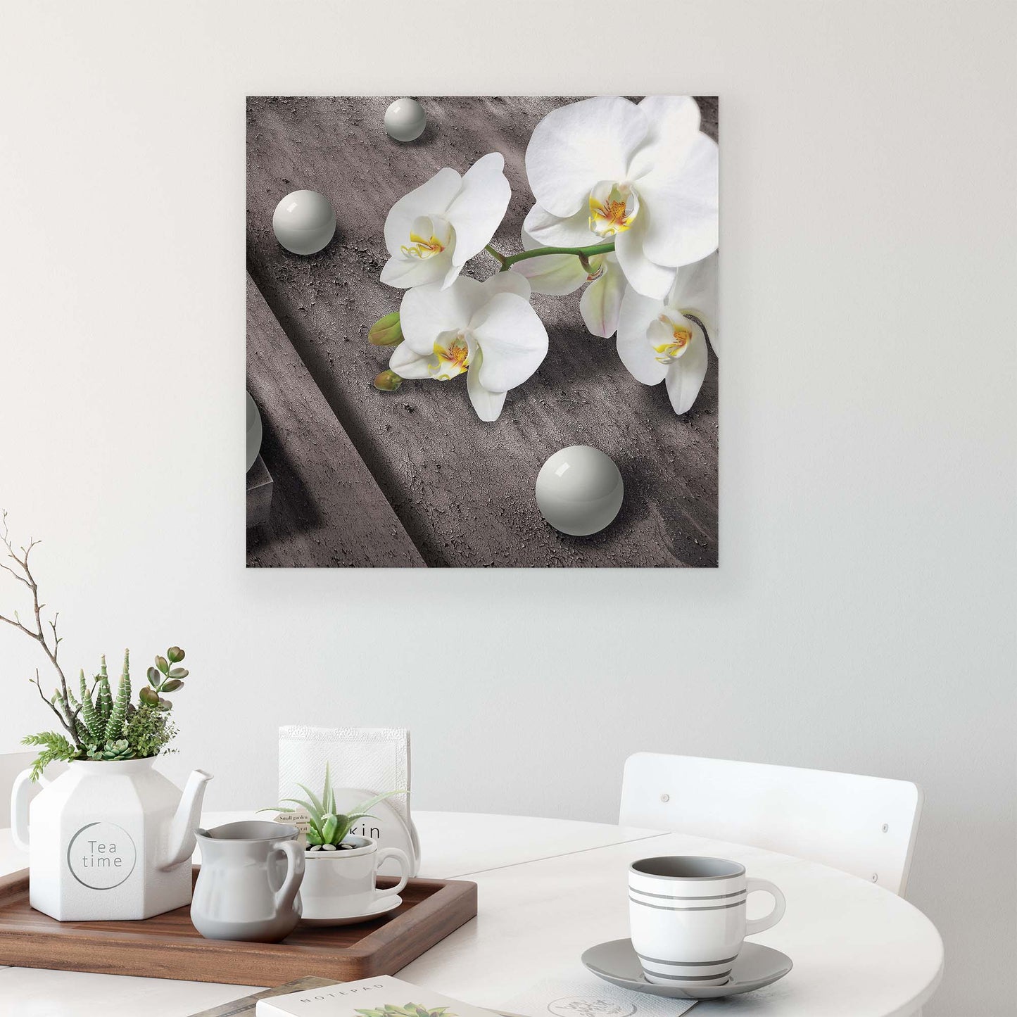 Modern Flowers, Nature, & Swirls Canvas Photo Print - USTAD HOME