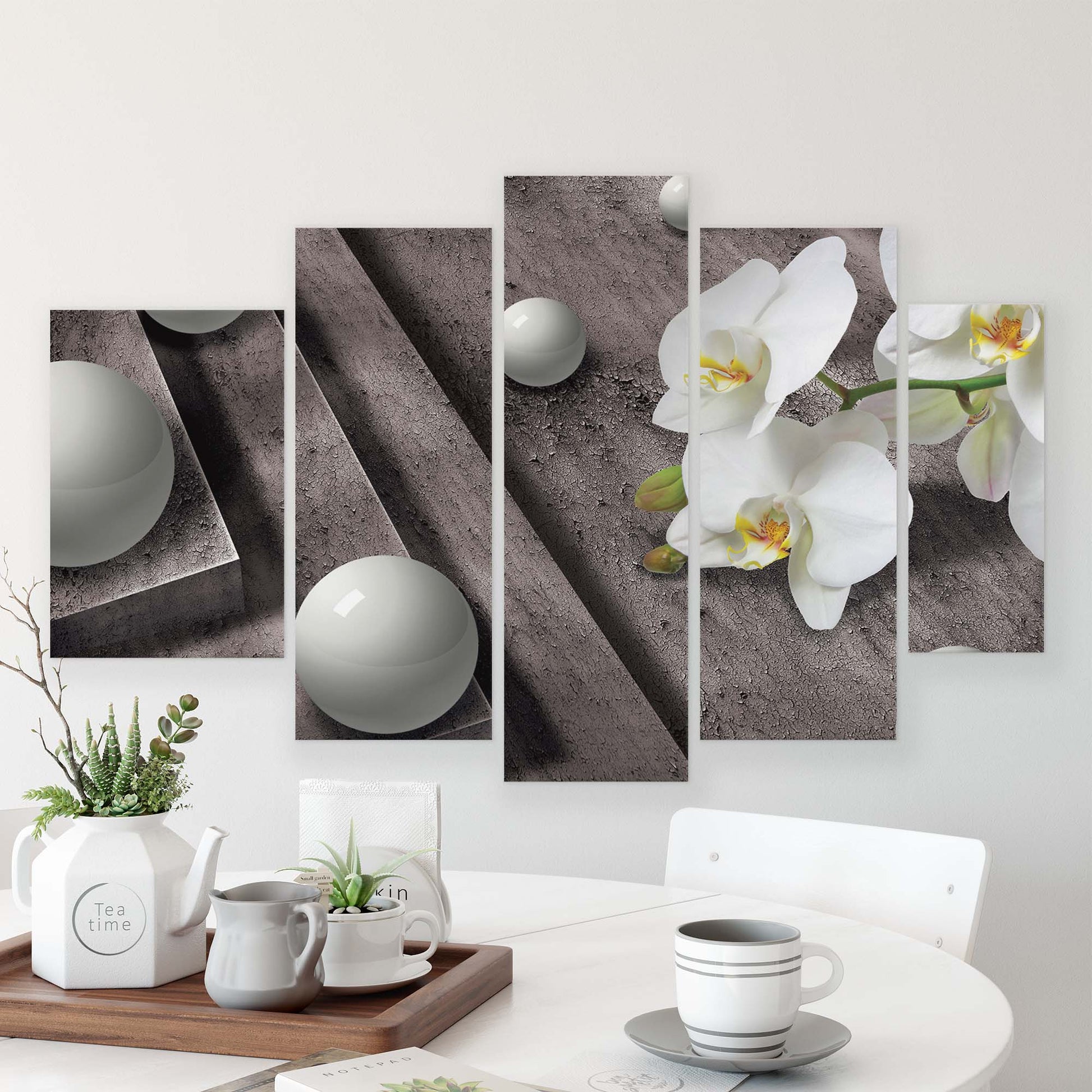 Modern Flowers, Nature, & Swirls Canvas Photo Print - USTAD HOME