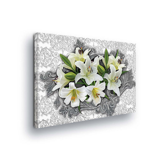 Modern Flowers, Nature, & Swirls Canvas Photo Print - USTAD HOME