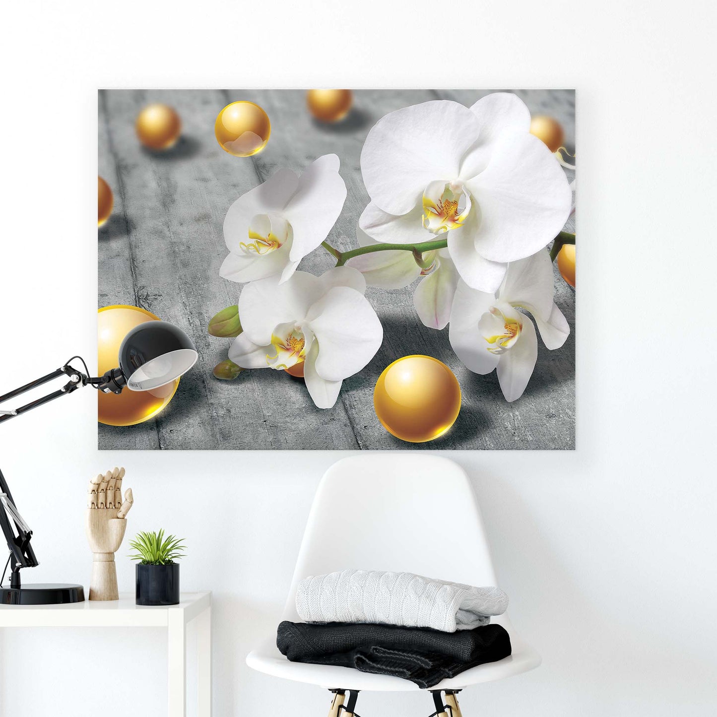 Modern Flowers, Nature, & Swirls Canvas Photo Print - USTAD HOME