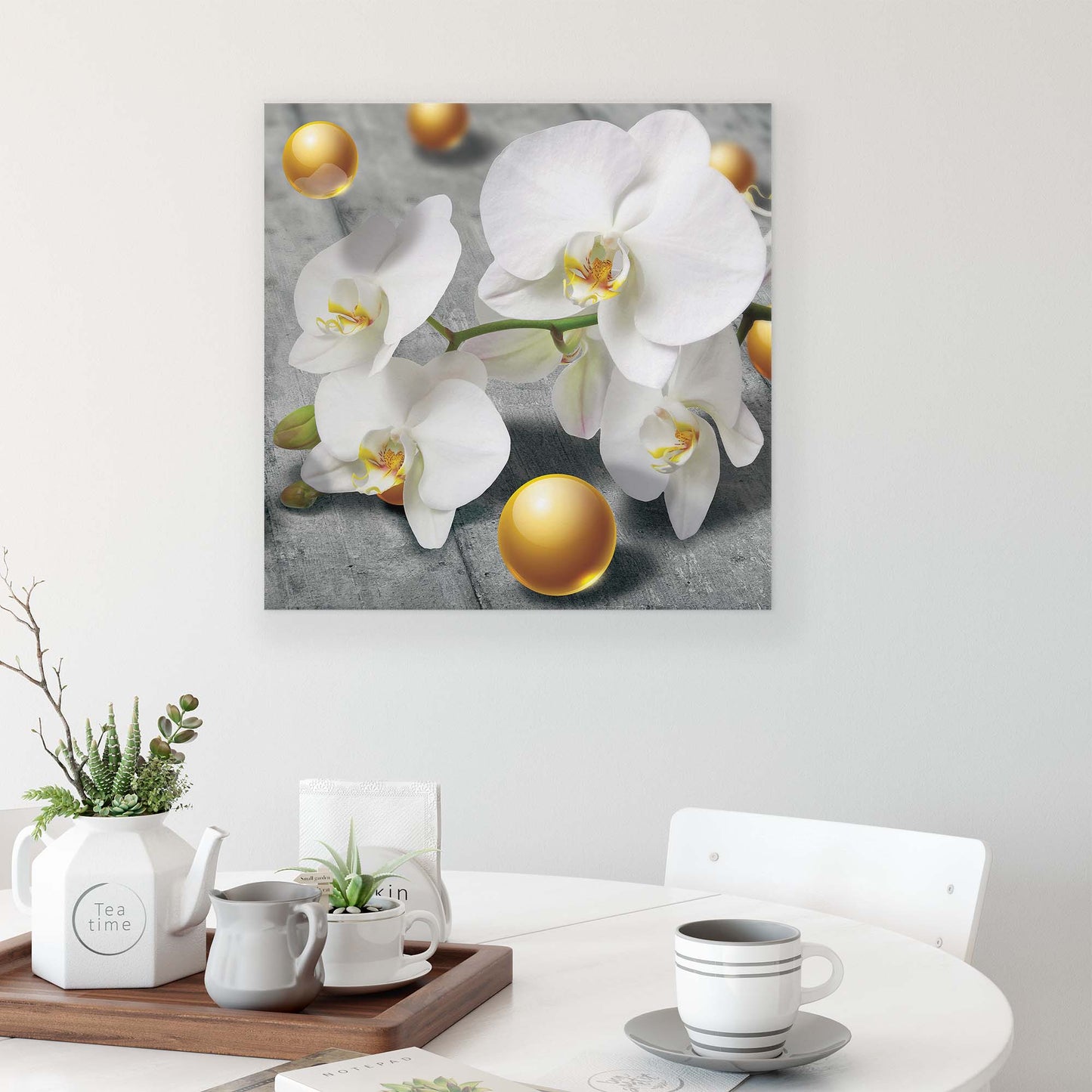 Modern Flowers, Nature, & Swirls Canvas Photo Print - USTAD HOME