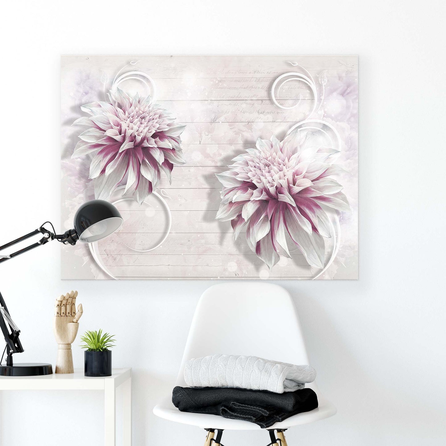 Modern Flowers, Nature, & Swirls Canvas Photo Print - USTAD HOME