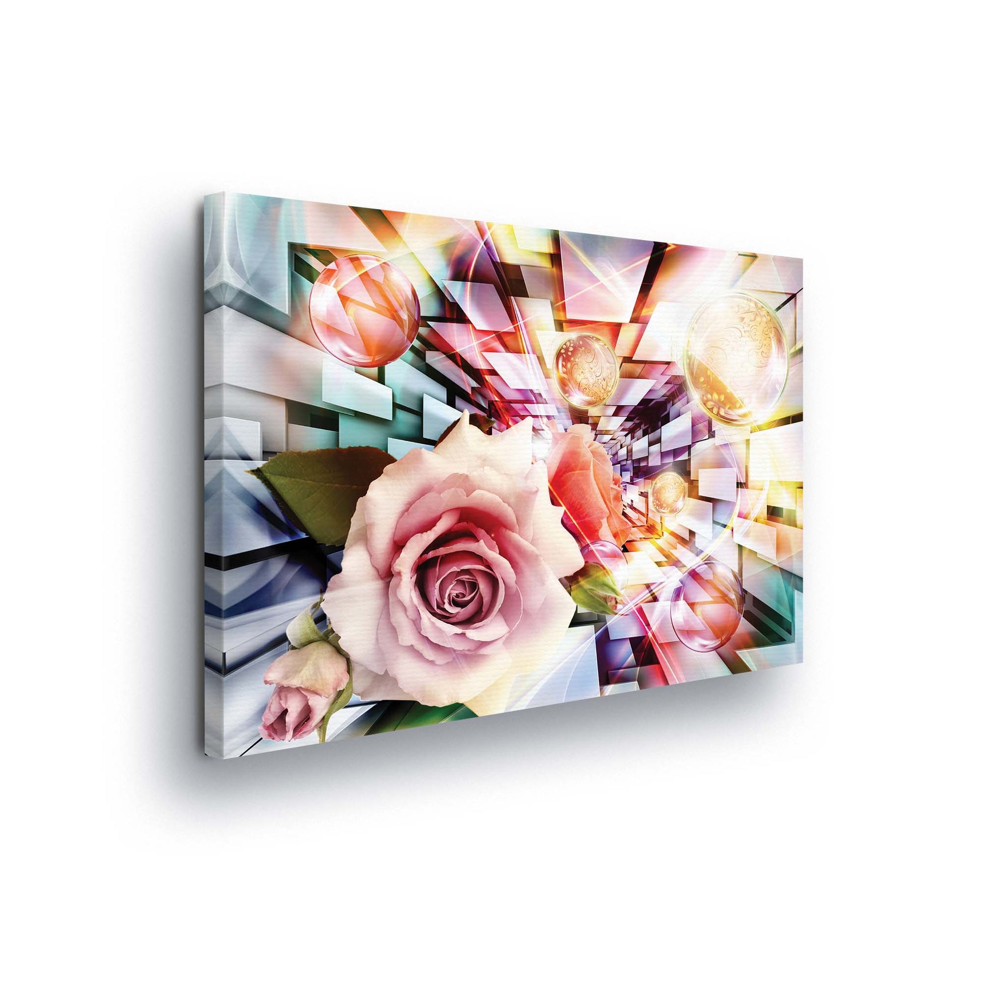 Modern Flowers, Nature, & Swirls Canvas Photo Print - USTAD HOME