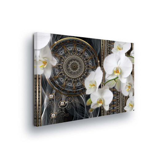 Modern Flowers, Nature, & Swirls Canvas Photo Print - USTAD HOME