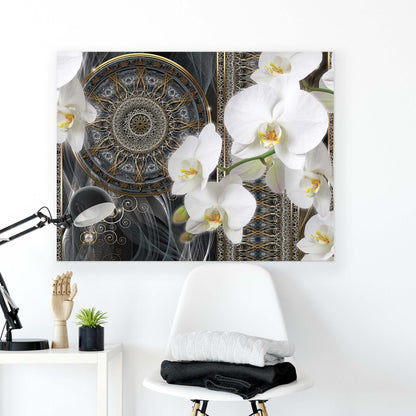 Modern Flowers, Nature, & Swirls Canvas Photo Print - USTAD HOME