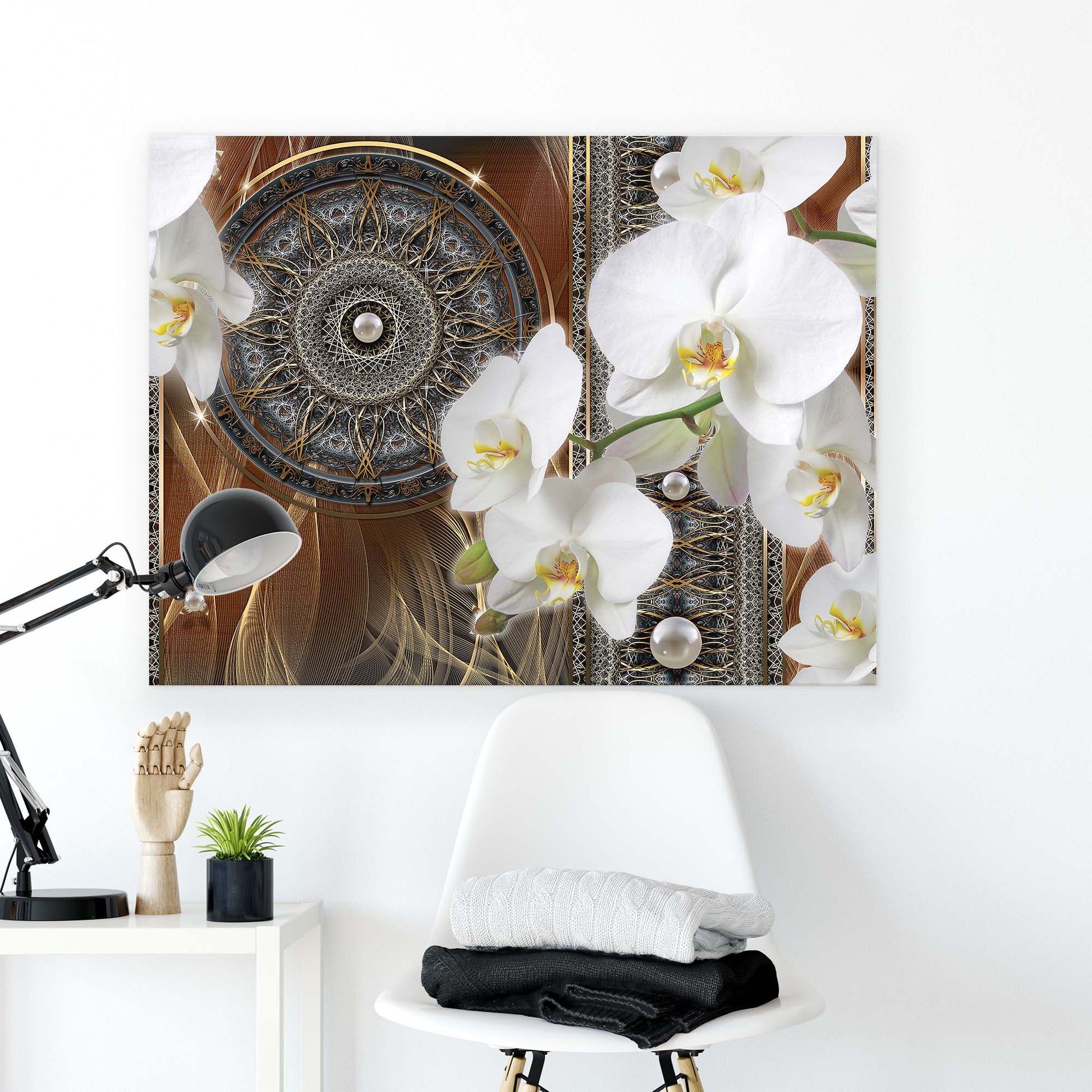 Modern Flowers, Nature, & Swirls Canvas Photo Print - USTAD HOME