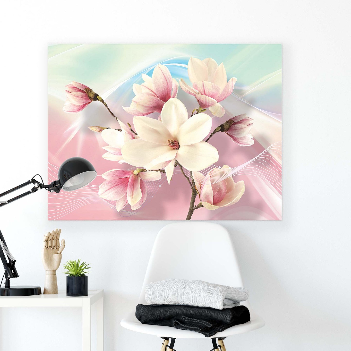 Modern Flowers, Nature, & Swirls Canvas Photo Print - USTAD HOME