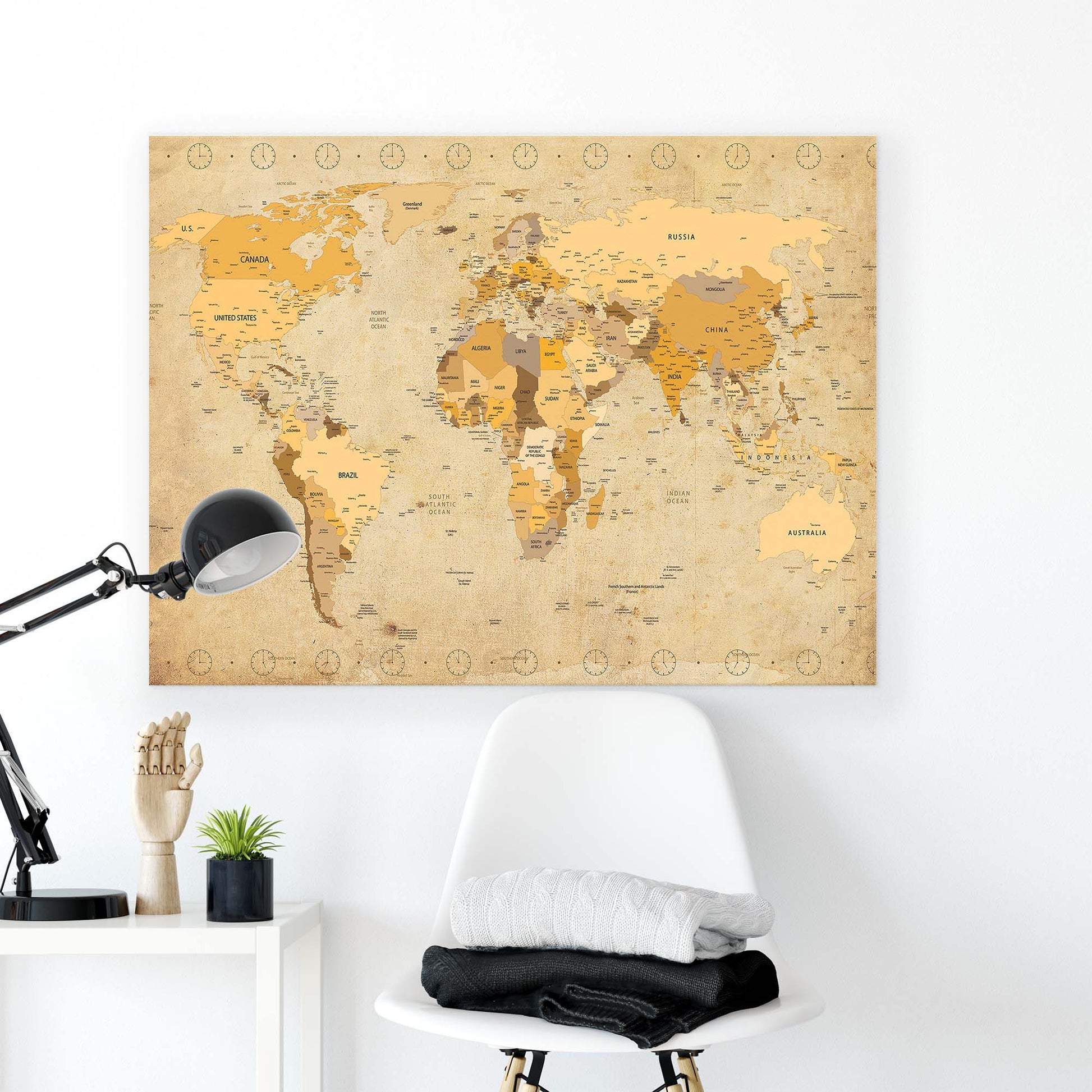 Maps Canvas Photo Print - USTAD HOME