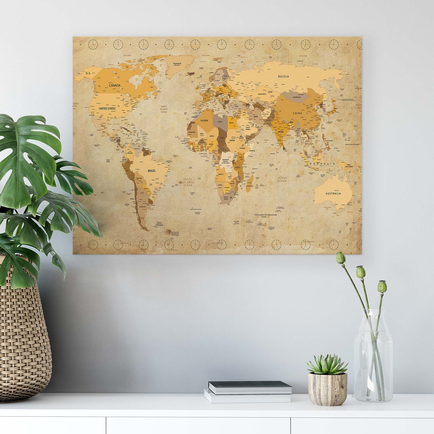 Maps Canvas Photo Print - USTAD HOME