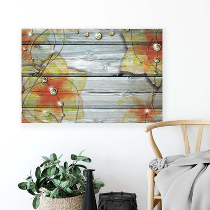 Modern Flowers, Nature, & Swirls Canvas Photo Print - USTAD HOME