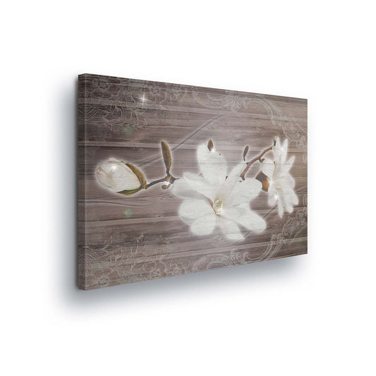 Modern Flowers, Nature, & Swirls Canvas Photo Print