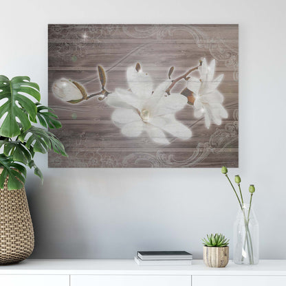 Modern Flowers, Nature, & Swirls Canvas Photo Print