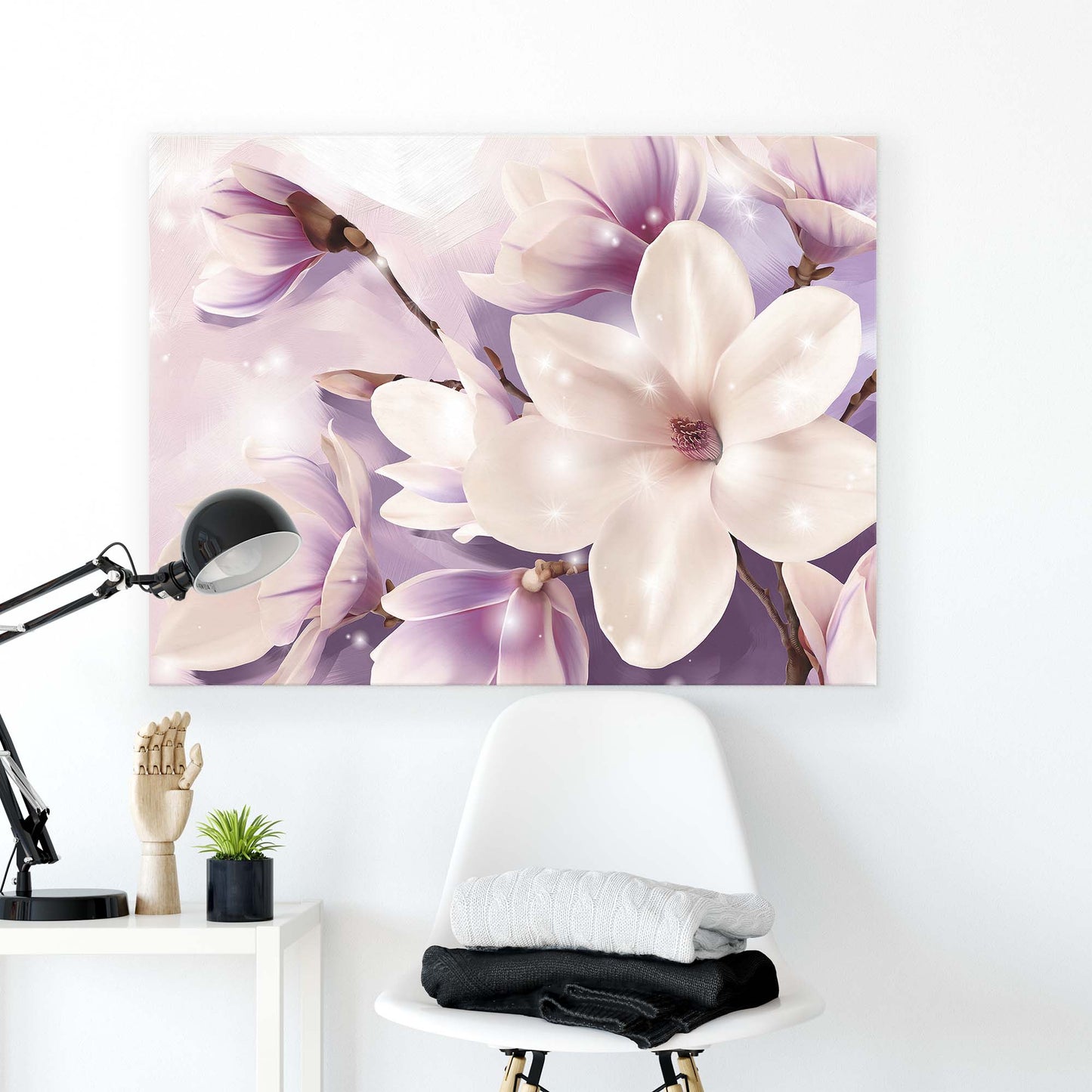 Modern Flowers, Nature, & Swirls Canvas Photo Print