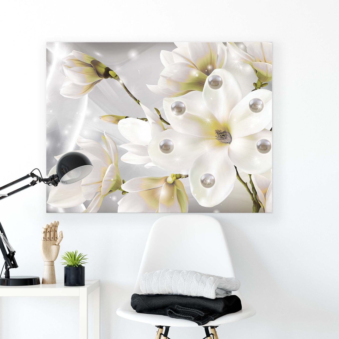 Modern Flowers, Nature, & Swirls Canvas Photo Print