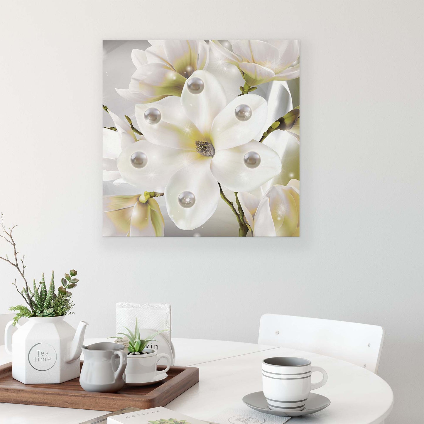 Modern Flowers, Nature, & Swirls Canvas Photo Print