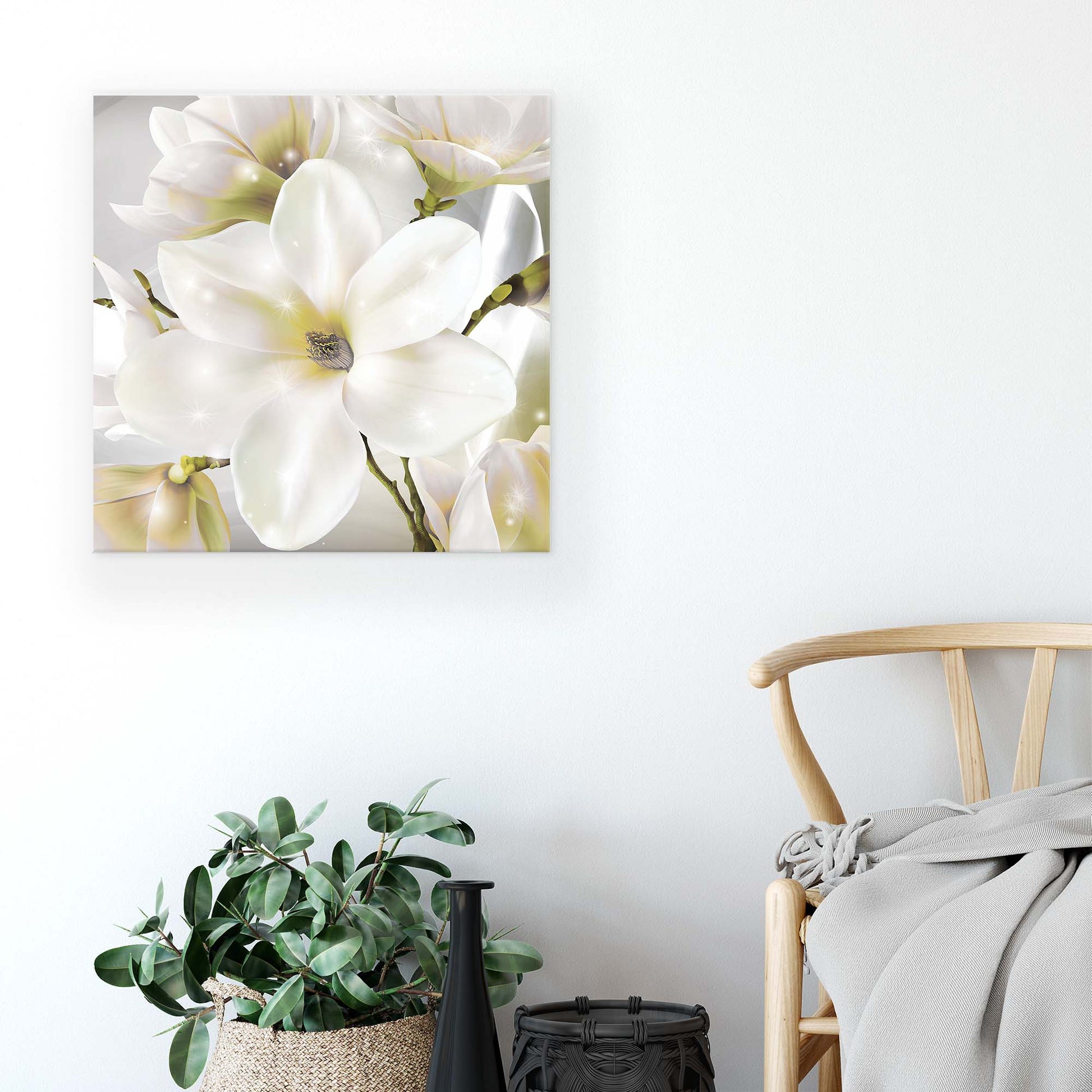 Modern Flowers, Nature, & Swirls Canvas Photo Print - USTAD HOME