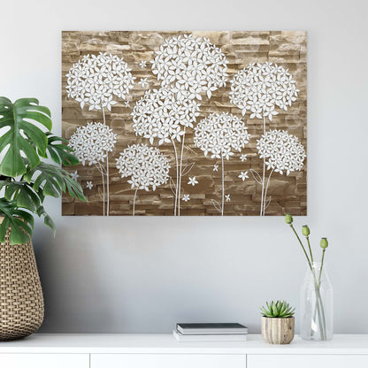 Modern Flowers, Nature, & Swirls Canvas Photo Print