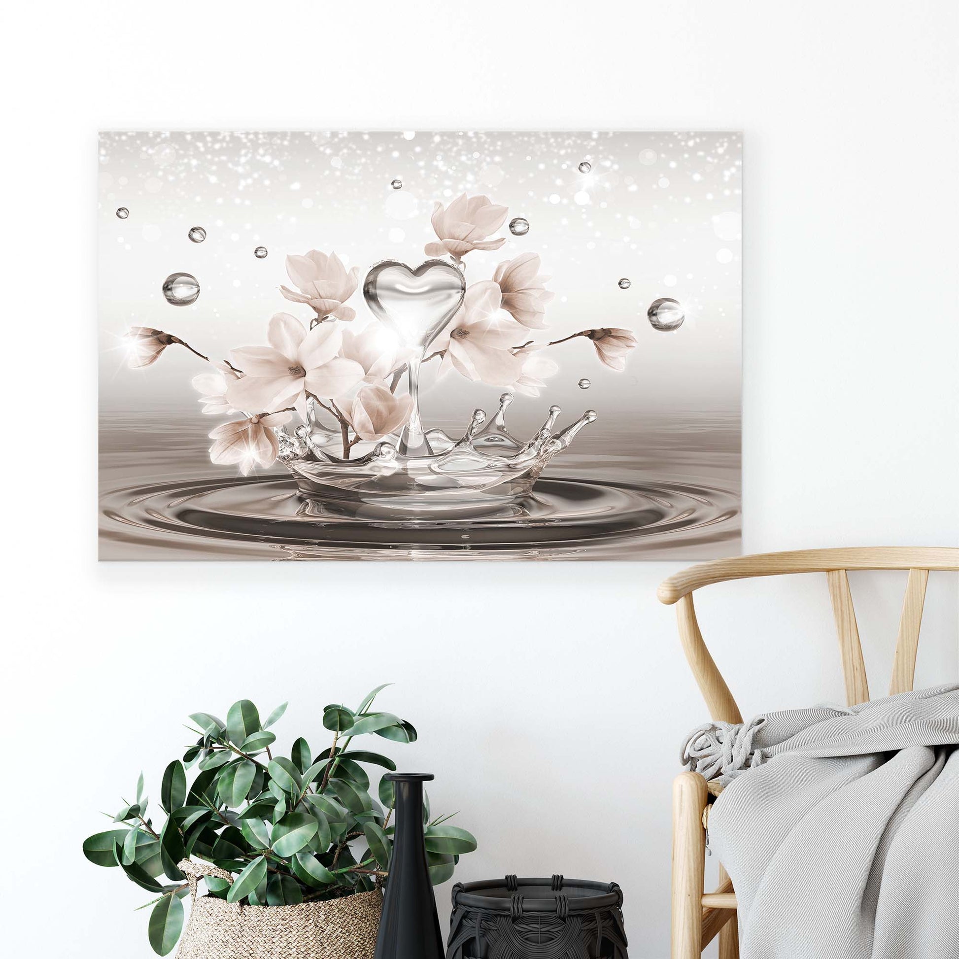 Modern Flowers, Nature, & Swirls Canvas Photo Print - USTAD HOME