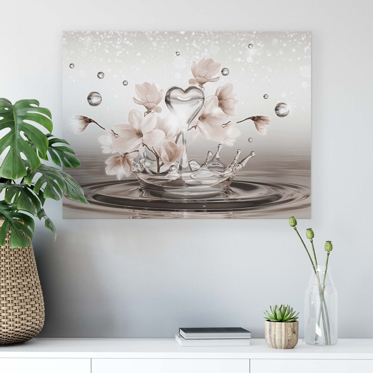 Modern Flowers, Nature, & Swirls Canvas Photo Print - USTAD HOME