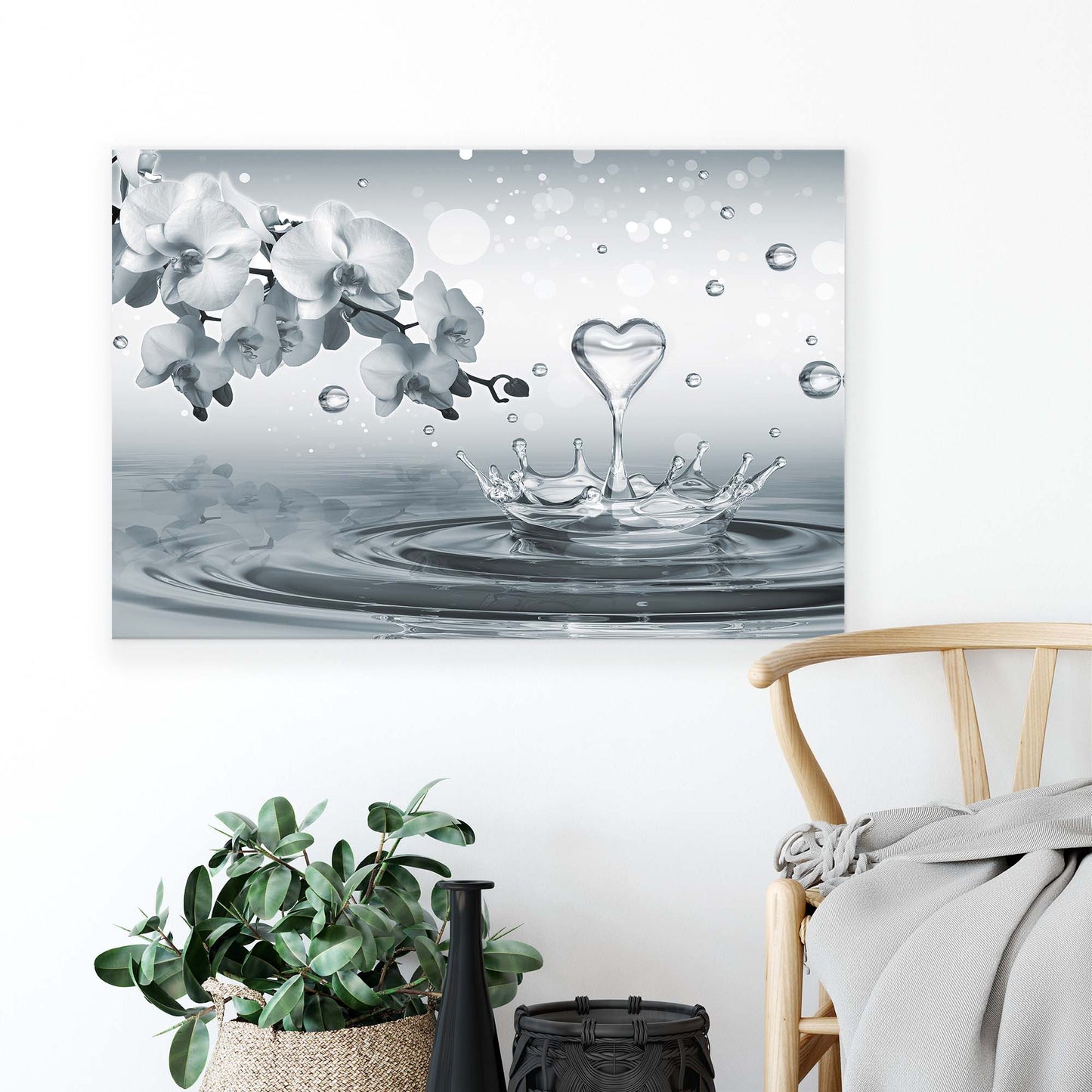 Modern Flowers, Nature, & Swirls Canvas Photo Print