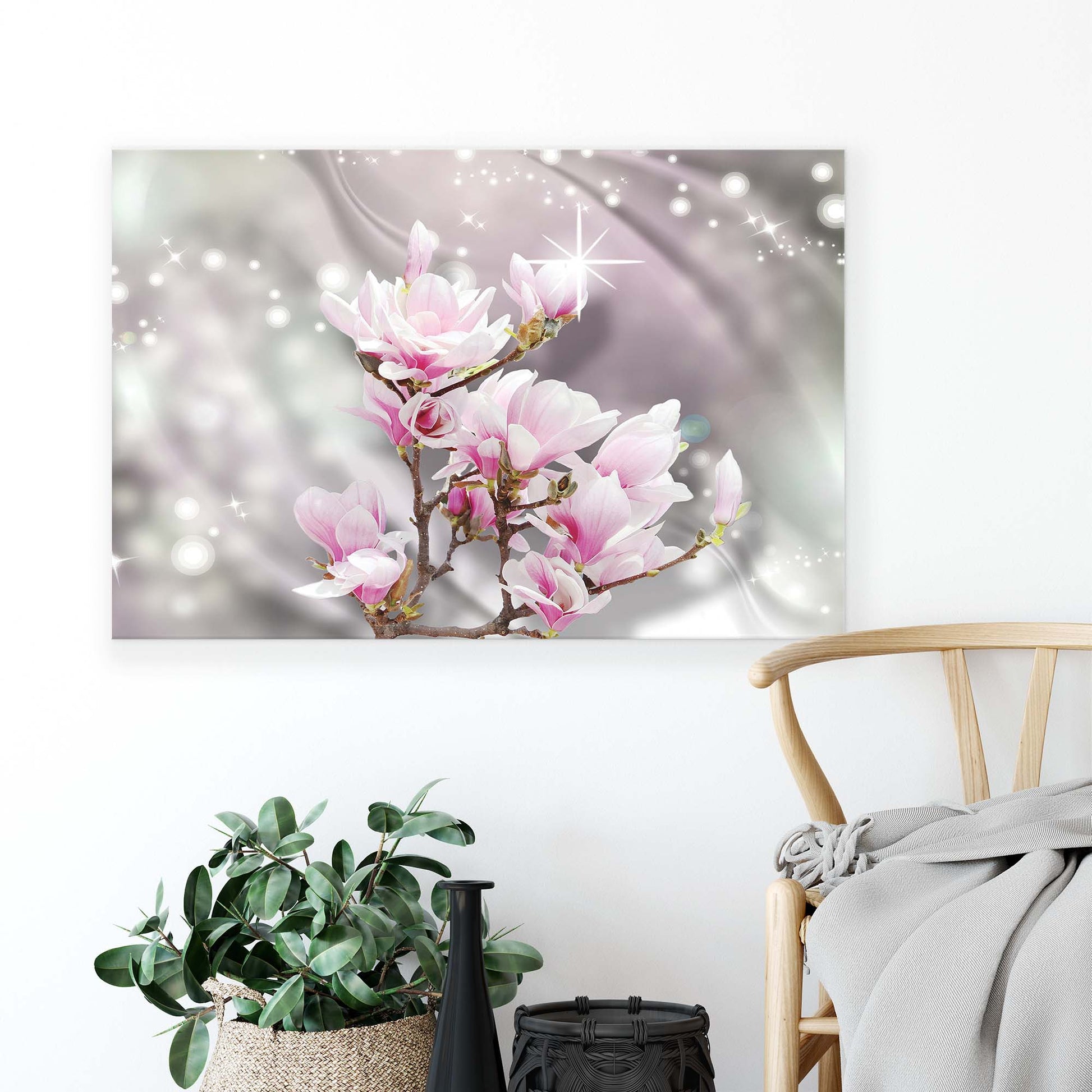 Modern Flowers, Nature, & Swirls Canvas Photo Print - USTAD HOME