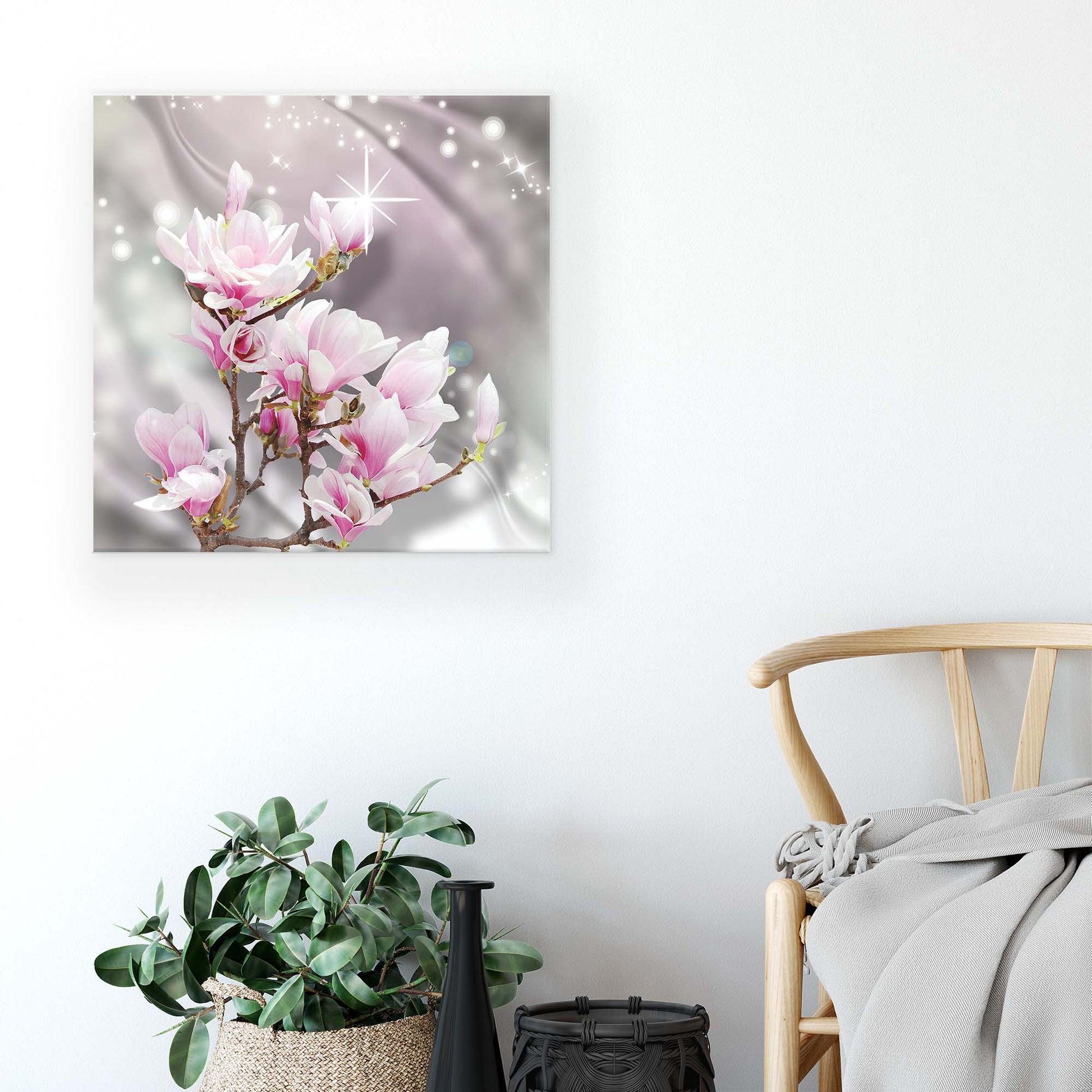 Modern Flowers, Nature, & Swirls Canvas Photo Print - USTAD HOME