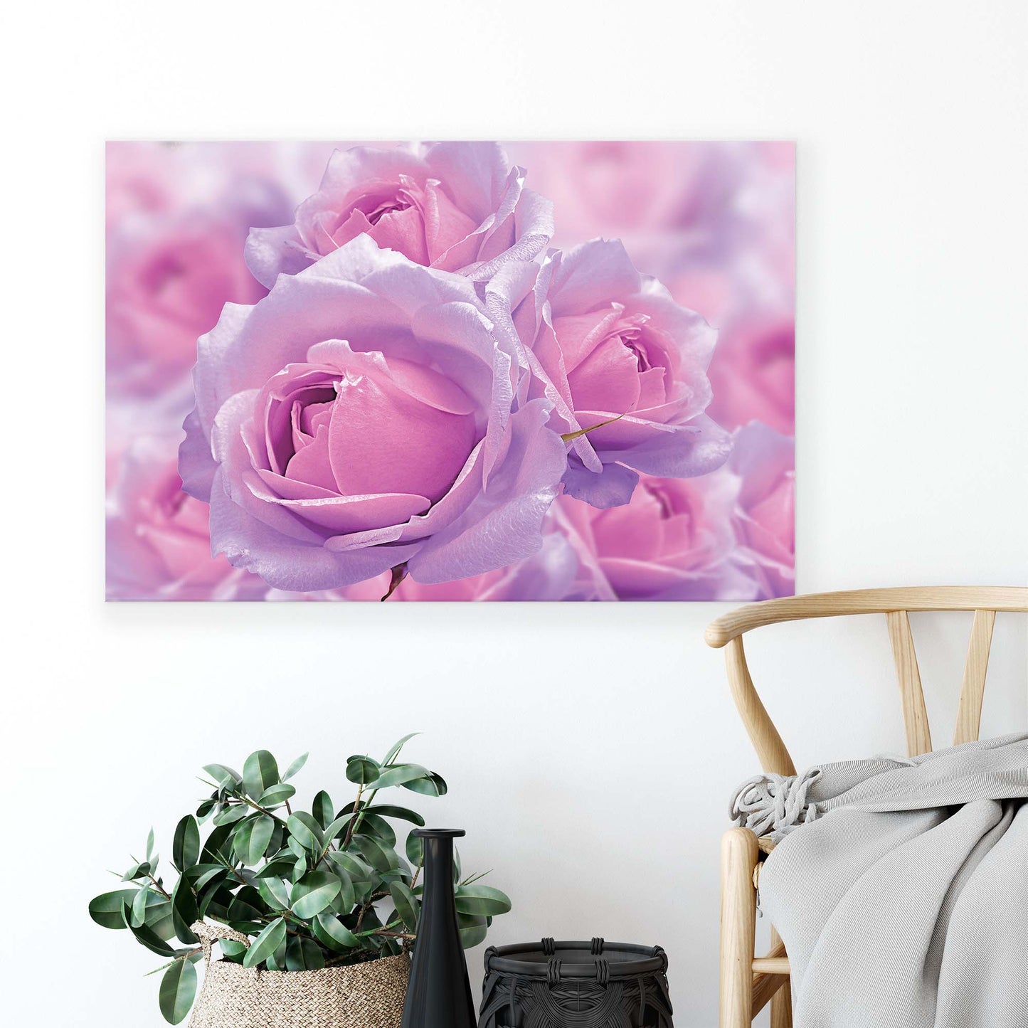 Modern Flowers, Nature, & Swirls Canvas Photo Print - USTAD HOME