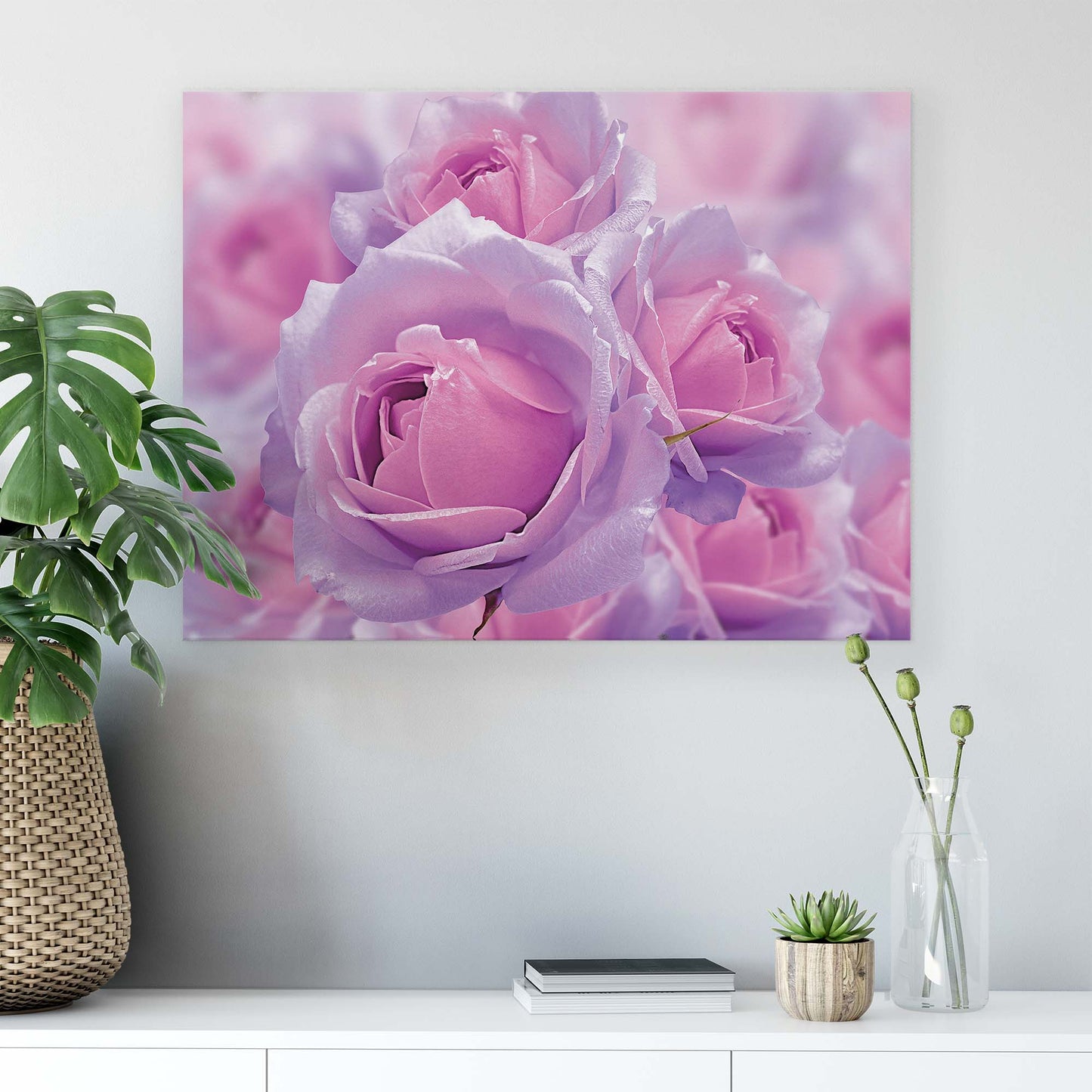 Modern Flowers, Nature, & Swirls Canvas Photo Print - USTAD HOME